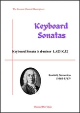 Keyboard Sonata in d-minor L.423
  K.32 piano sheet music cover